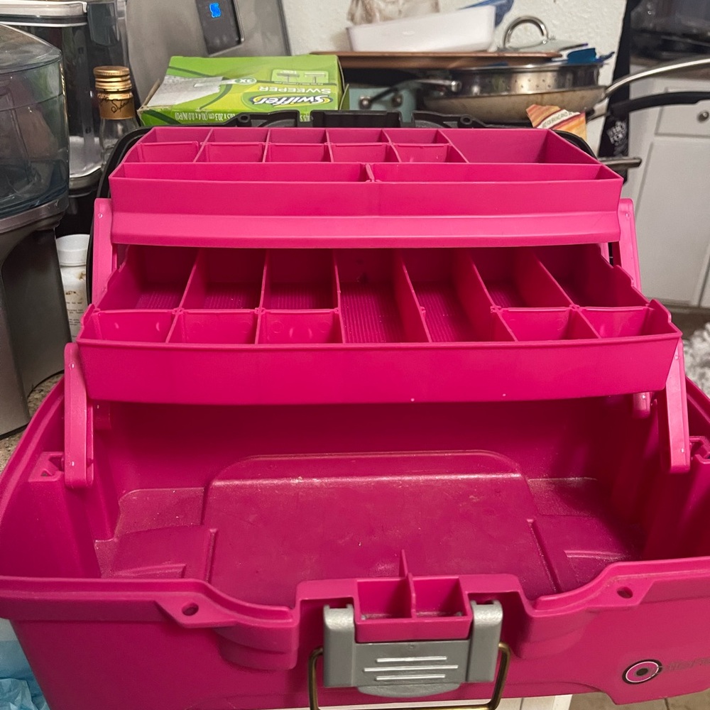 Pink and Gray Storage Box - Picture 2 of 5